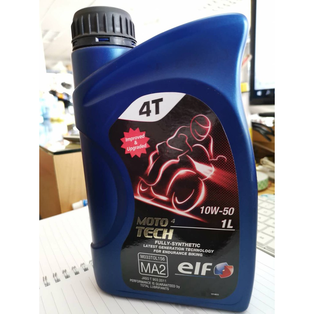 4T ELF MOTO 4 TECH 10W50 FULLY SYNTHETIC MINYAK HITAM ELF ...