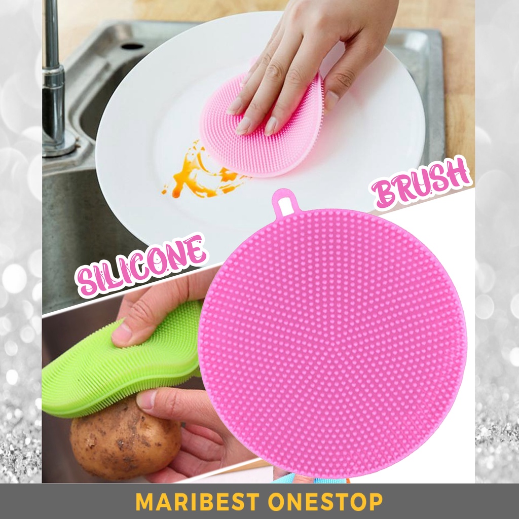 Multifunction Silicon Dish Washing Cleaning Brush Kitchen Sponge Cleaner Pad Scrubber Tools Scrubber Berus Dapur 洗碗刷
