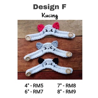 Design A B C D - Face Mask Adapter Extender Murah Kait Crochet 