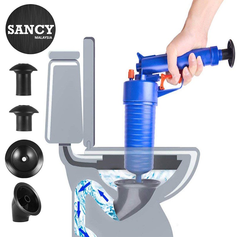 Sancy Multifunction Toilet Plunger Drain Blaster Cleaner Gun Air Power ...