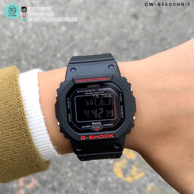 Casio G Shock Black X Red Multiband 6 Tough Solar Gw B5600hr 1