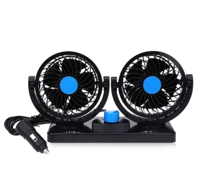 Kipas Angin Penyejuk Dalam Kereta Portable Double Fan For Car Air Conditioning 360 Rotatable Shopee Malaysia