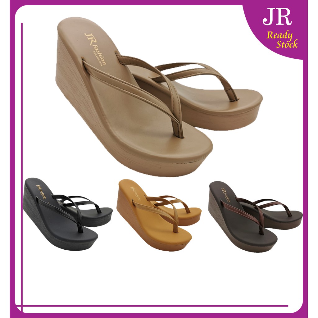 WOMEN SUMMER FASHION FLIP FLOPS HIGH WEDGES - 838 | Shopee Malaysia