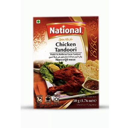 National Chicken Tandoori 50gm / Spice Mix for Rempah Tandori Ayam National Foods Pakistan