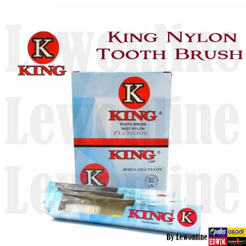 Ready Stock King Nylon Tooth Brush /Berus Gigi KERAS TYPE /Toothbrush Adult Ace Berus Gigi Nylon CMK12