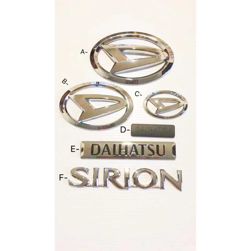 EMBLEM LOGO DAIHATSU SIRION FOR PERODUA MYVI ICON, MYVI 