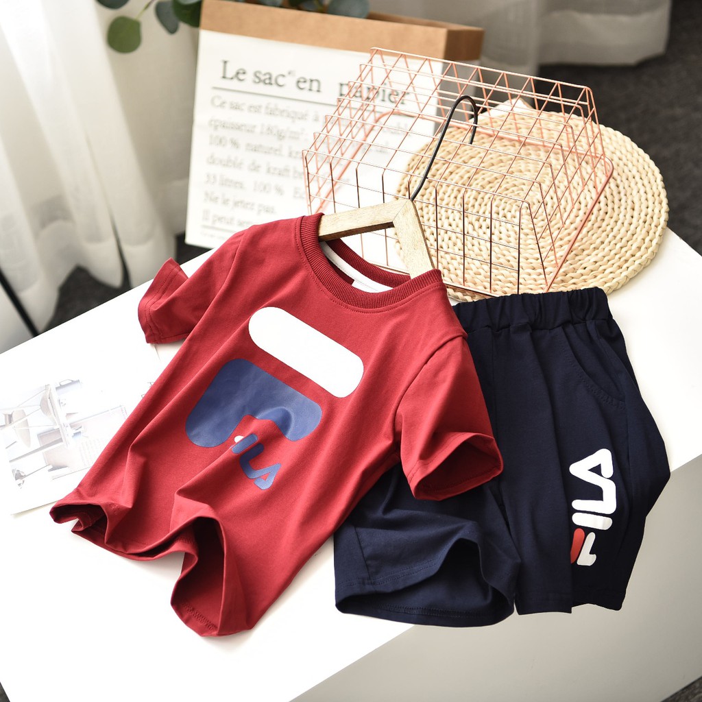 fila two piece short set