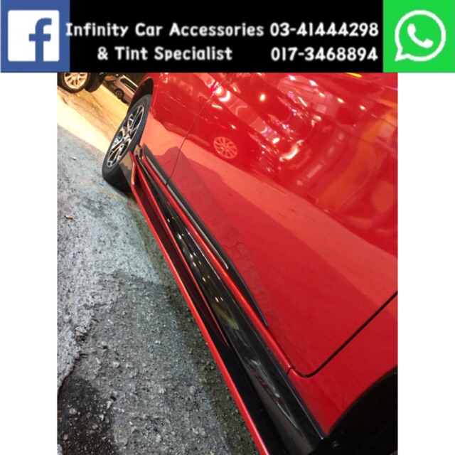 Perodua Myvi Door Side Moulding with Chrome Matt Black BeeCost