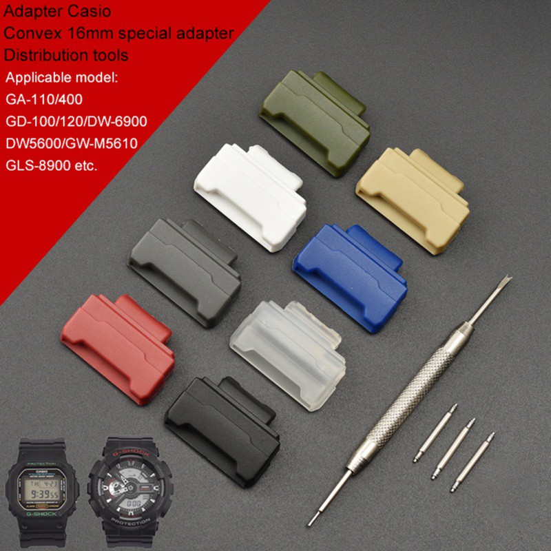 Watchbands Accessories16mm Adapters Suitable For Casio Gshock Mil Shock Dw 5600 Dw 6900 Ga 100 Ga 110 Strap Shopee Malaysia