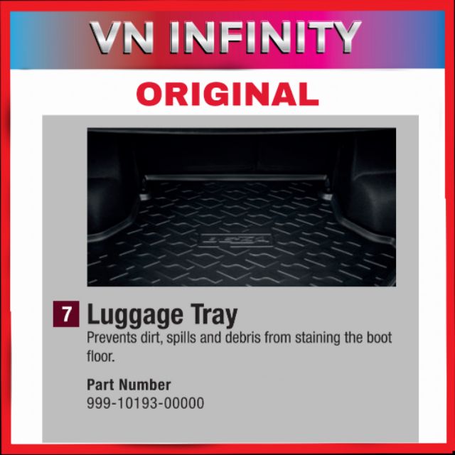 BEZZA 2020 ORIGINAL PERODUA GEAR UP LUGGAGE TRAY  Shopee 