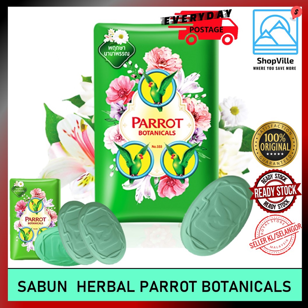 (6pcs) Sabun Popinjay Thailand Parrot Botanicals Soap Herbal Burung