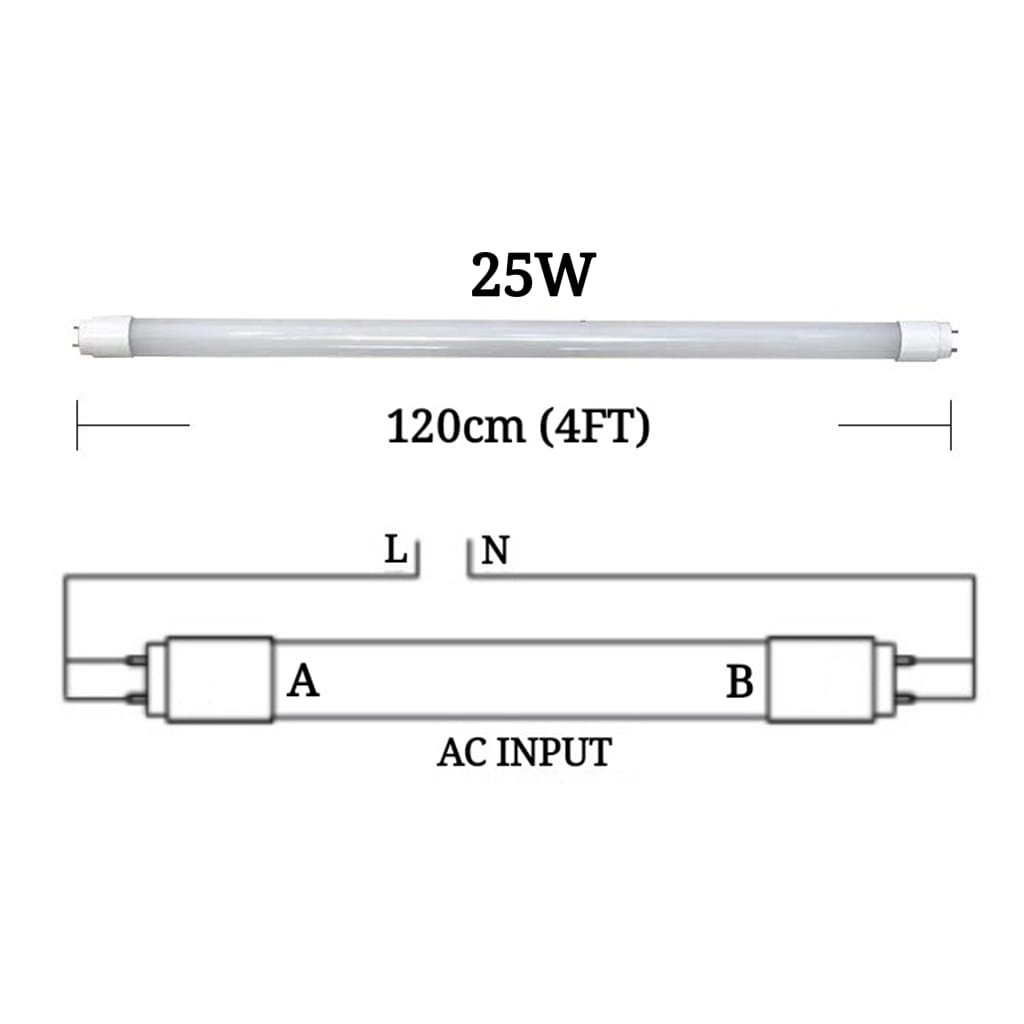 T8 LED Tube 4ft 25W LED Bulbs, LED Fluorescent Tube 6500K Daylight Glow  (Light Tube Only) | Shopee Malaysia