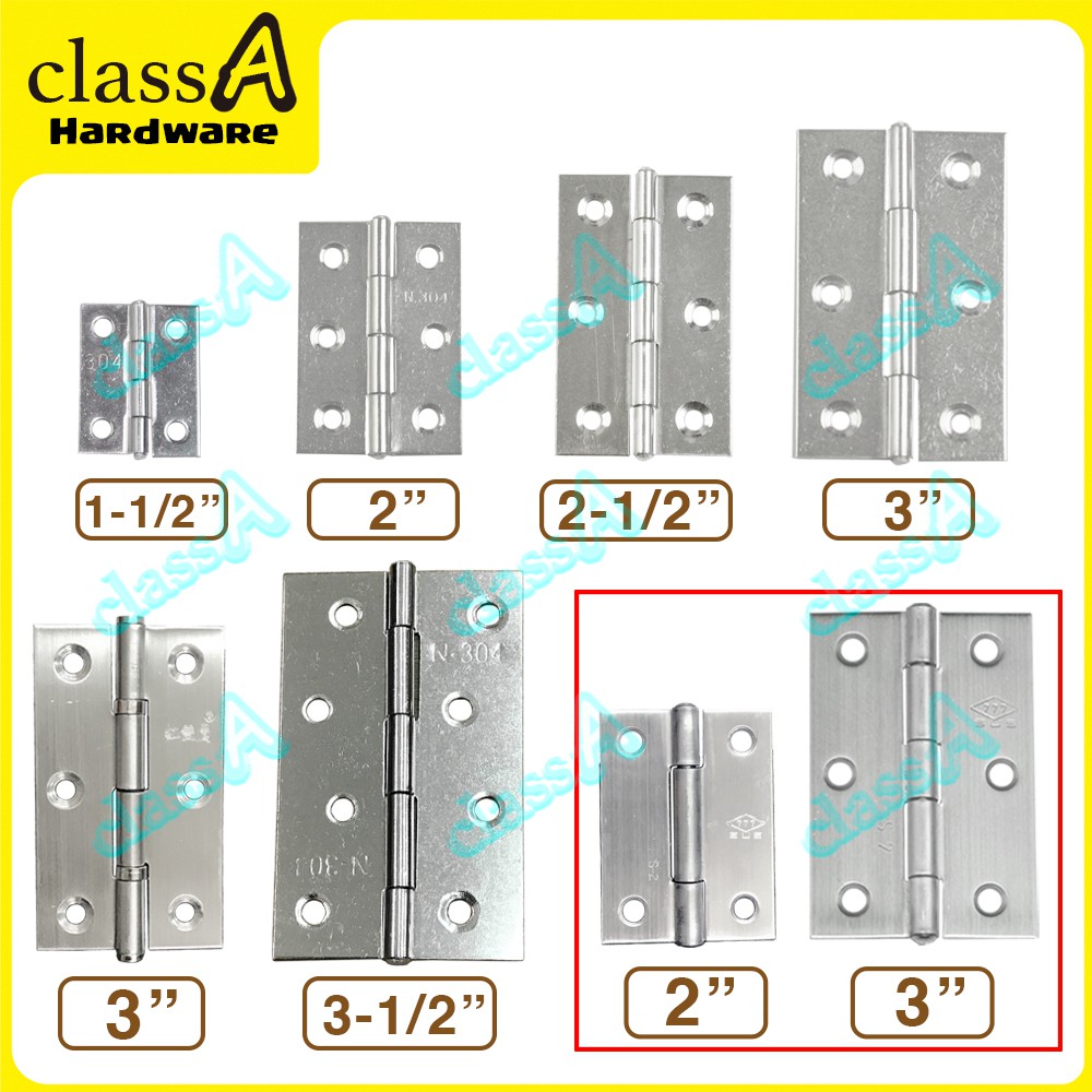 ClassAHW Stainless Steel Wood Plastic Heavy Duty Door Hinge Ensel Pintu ...