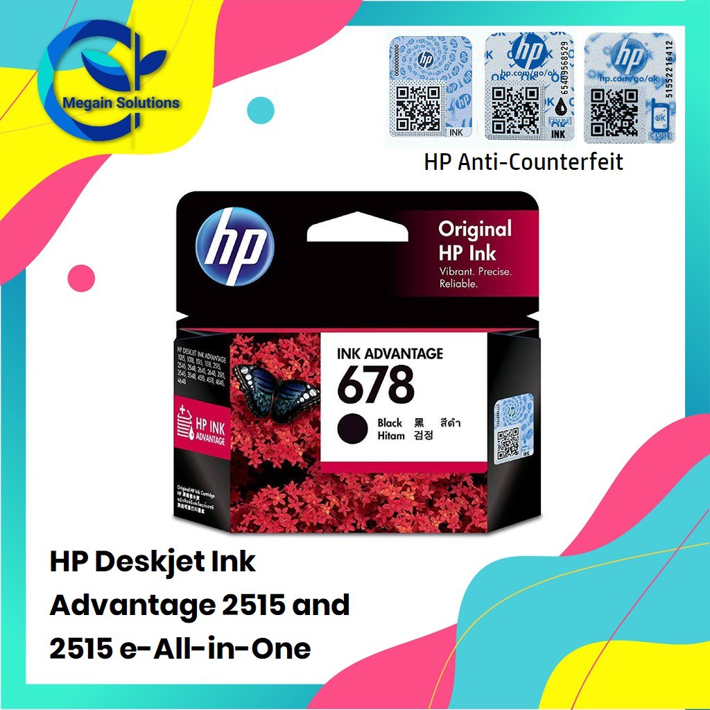 HP 678 Black/ Tricolor Original Ink Advantage Cartridge For HP Deskjet