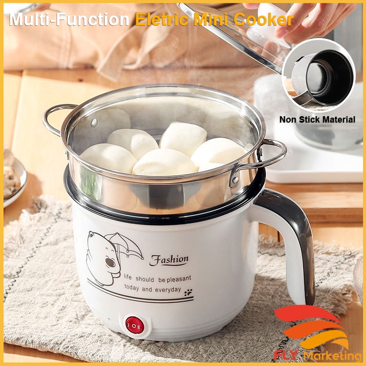 All In One Mini Cooker Electric Frying Pan Multifunction Portable Rice