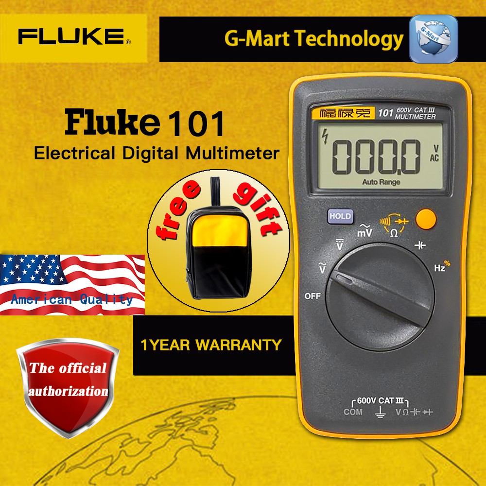FLUKE 17B AC/DC Voltage,Current,Capacitance,Ohm Auto/Manual Digital Multimeter
