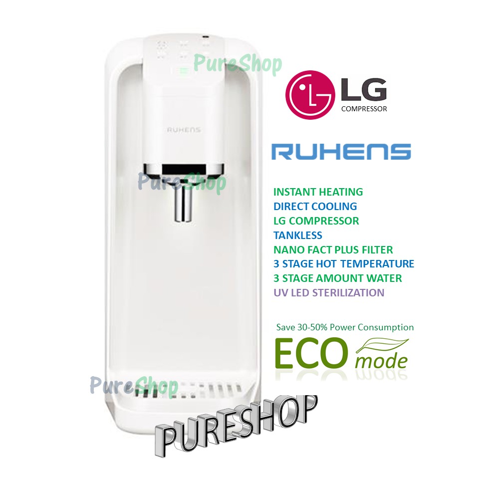 Korea Water Dispenser UV Sterilizataion RUHENS WHP3000 Tankless Instant