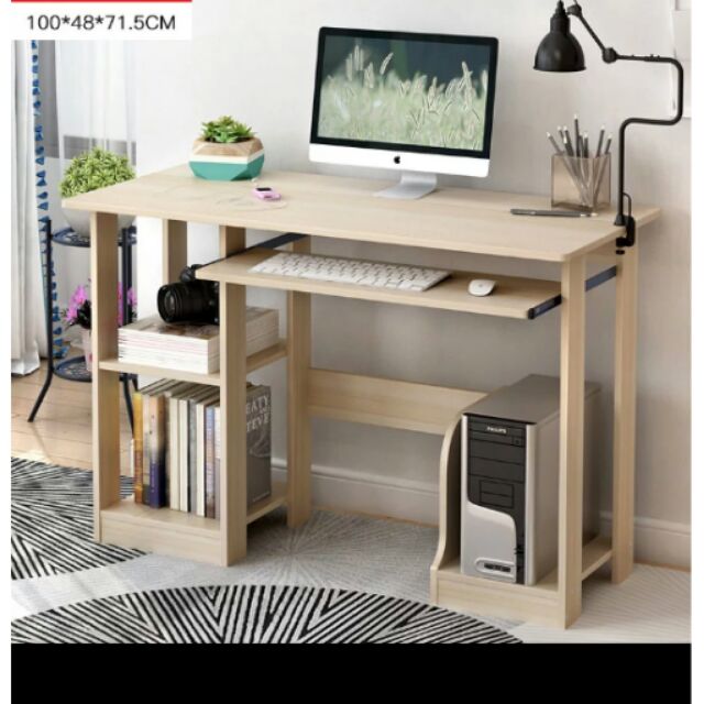 Study desk computer table various storage | Shopee Malaysia