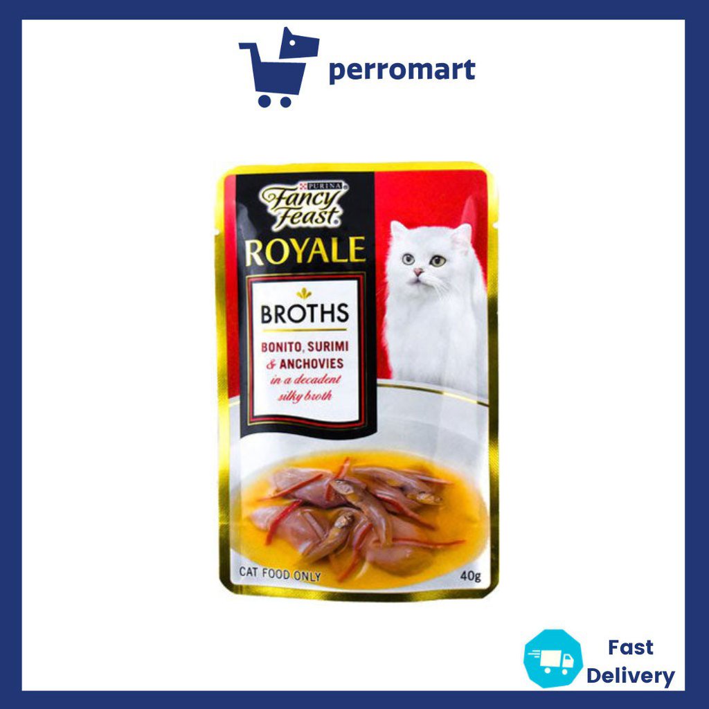 Fancy Feast Royale Bonito Surimi Anchovy Broth Cat Wet Food (40g