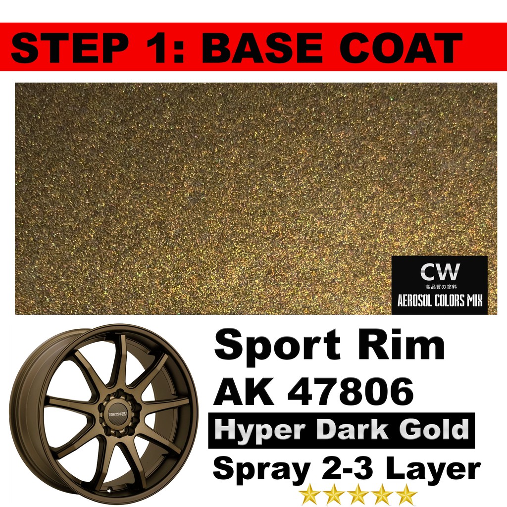 Hyper Dark Gold Pearl Sport Rim Ak Cw Spray 370ml Shopee Malaysia