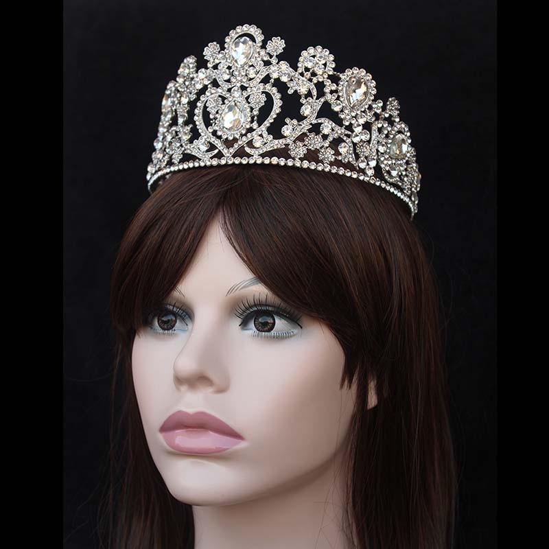 Big Rhinestone Royal Princess Wedding Bridal Pageant Prom Tiara Crown 3 Colors Shopee Malaysia