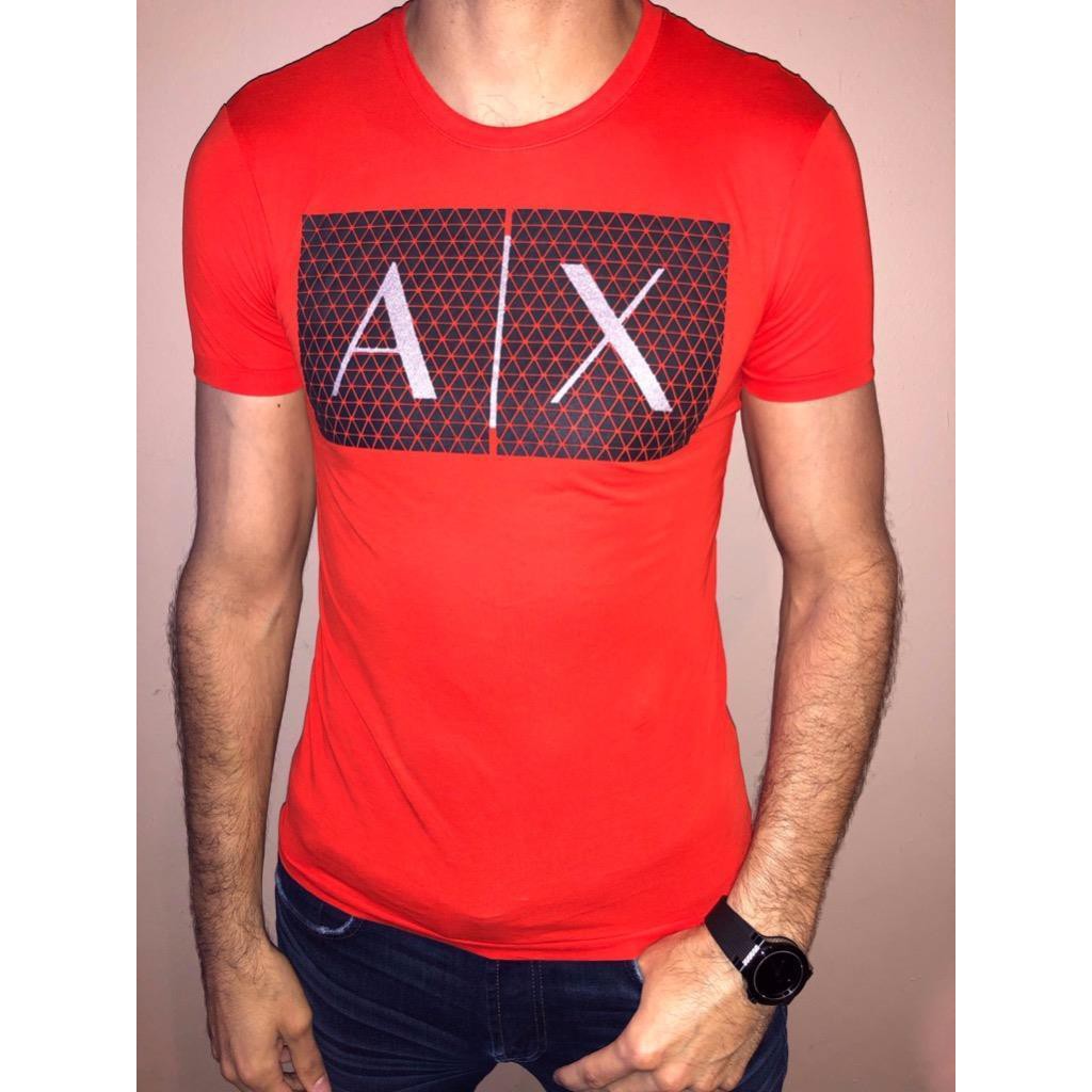 armani exchange orange shirt