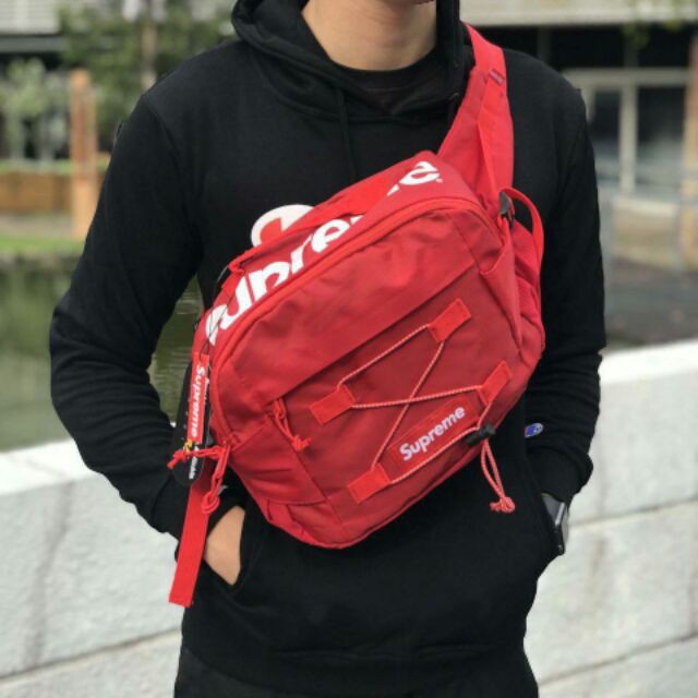 supreme waist bag ss17 red