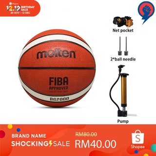 Ready Stock🚚Professional Bola Keranjang Molten Basketball BG2000 Size:7