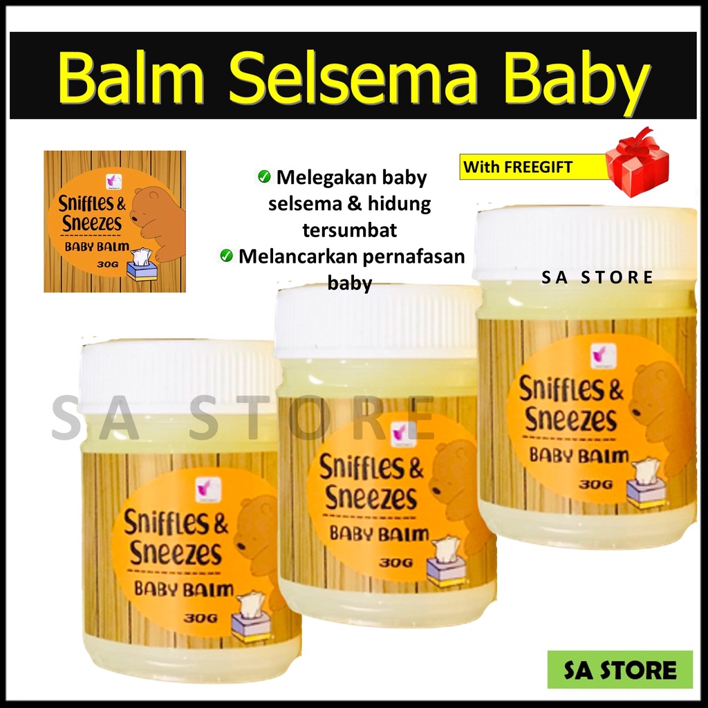 Sniffles & Sneezes Baby Balm + GIFTSelsema Garlic Bawang Putih Sakit