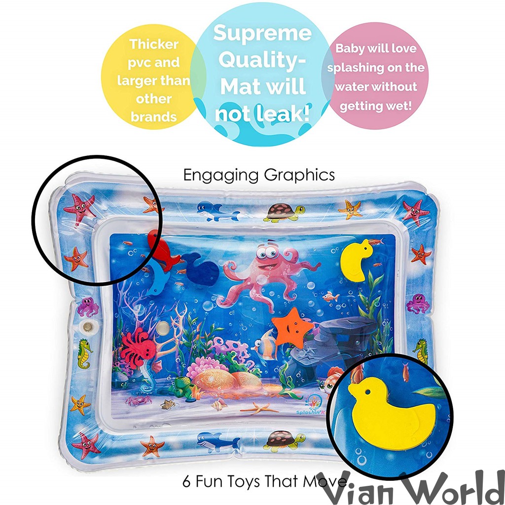 splashing water play mat