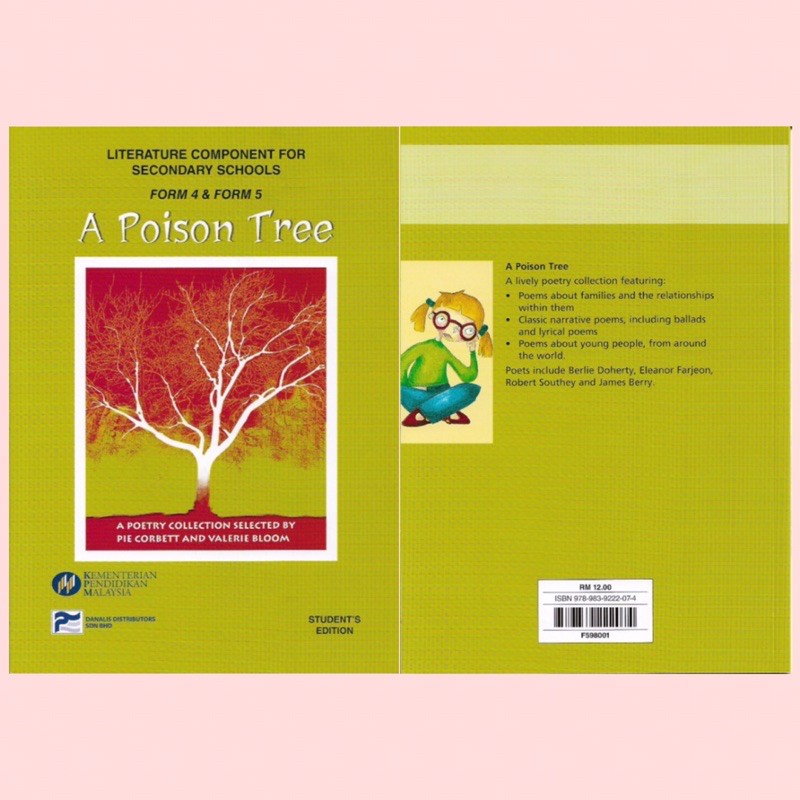 Buku Teks Komsas A Poison Tree Form 4 5 Literature Component Textbook Shopee Malaysia