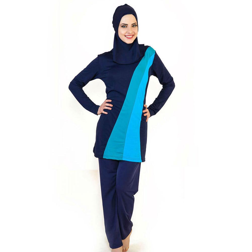 S 6XL Plus  Size  Women Muslim Swimwear Islamic  Swimsuit  