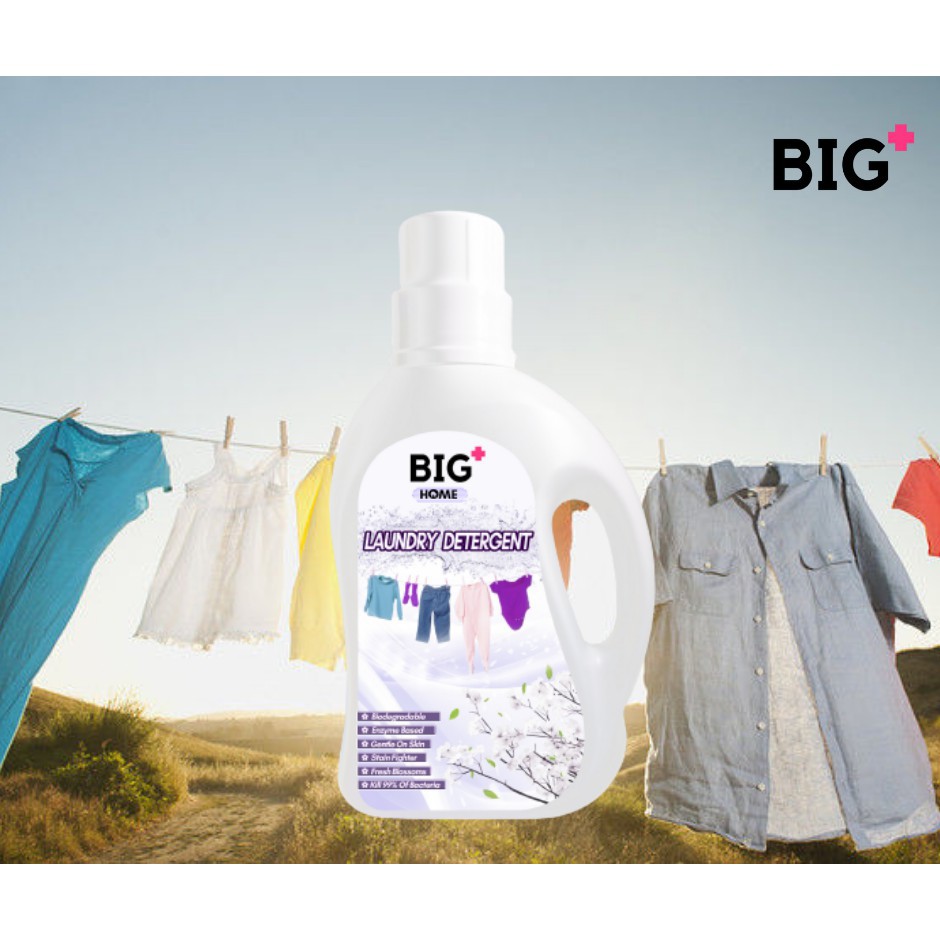 BIG+ Laundry Detergent 2000ml Super Cleaning Biodegradable Enzyme Tough