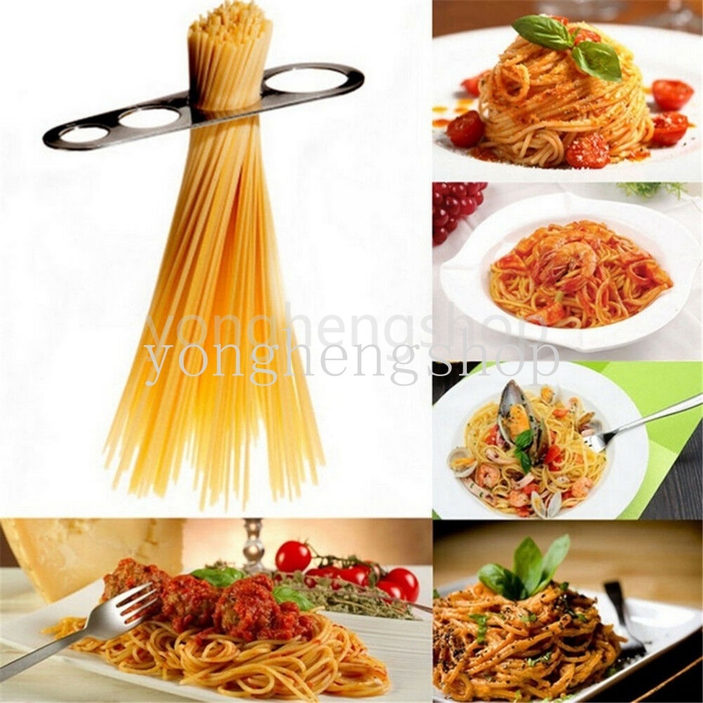SNY Spaghetti Measurer Tool Stainless Steel Pasta Portion Control Gadgets with 4 Serving Portions 1 Piece 