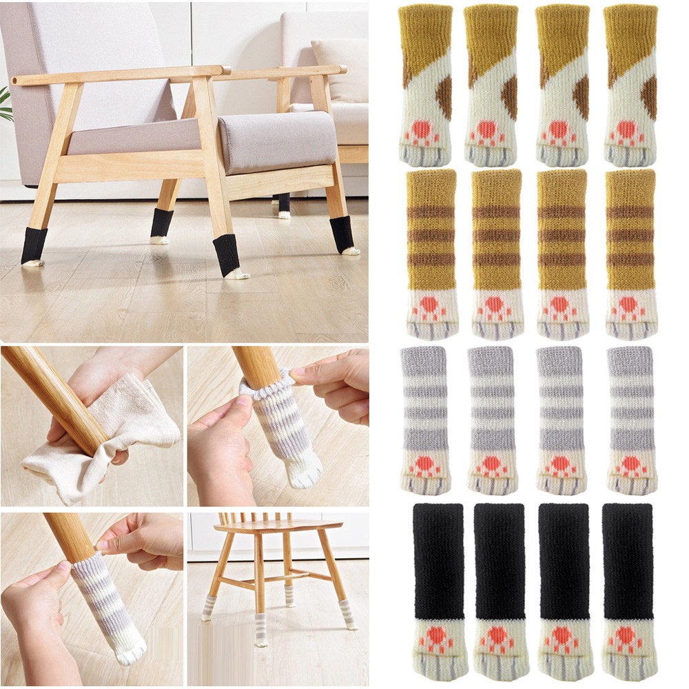 Smileq Hot Lovely 4pcs Chair Leg Table Foot Covers Floor