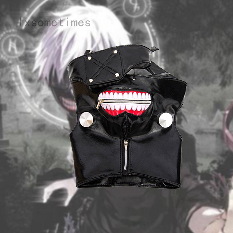 Lxsometimes E Anime Tokyo Ghoul Kaneki Ken Mask With Adjustable Zipper Japan Anime Cosplay Accessory Cosplay Mask Halloween Party Shopee Malaysia