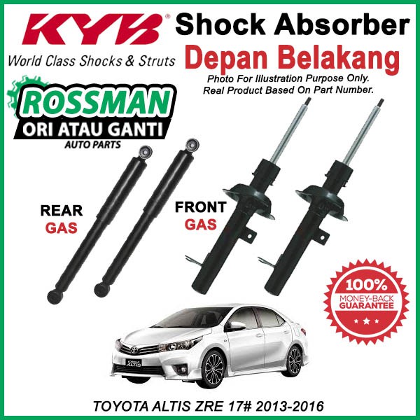 TOYOTA ALTIS ZRE 17 20132016 KYB / KAYABA ORIGINAL SHOCK ABSORBER SET