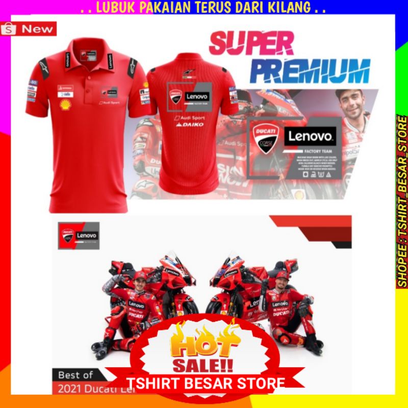 ((NEW)) OFFICIAL Moto Gp Ducati 2021 POLO COLLAR MotoGP Racing Team motorcycle accessories Superbike Baju koler