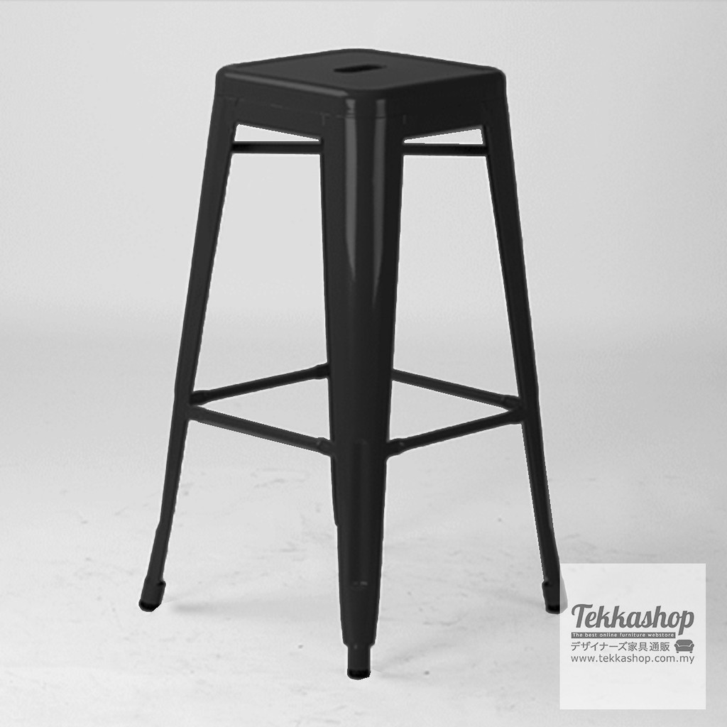 Tekkashop Sshbcbl Industry West Metal High Bar Chair Bar Stool