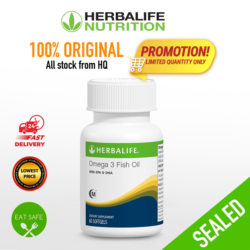 Guarantee 100 Original Herbalife Omega 3 Fish Oil (60 soft gels