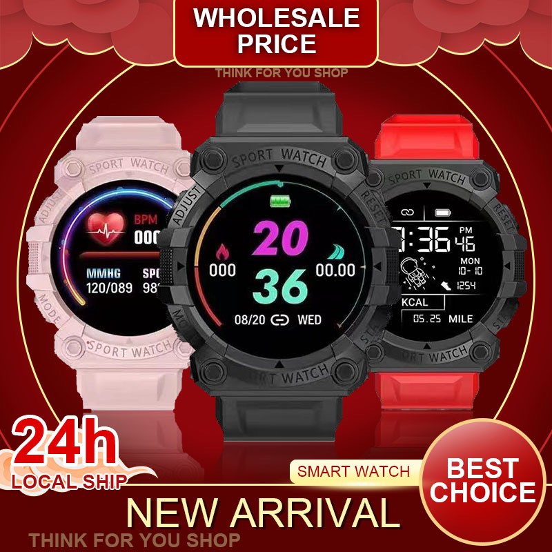 Smart Watch Fitness Jam Tracker Digital Heart Rate Jam Tangan Sport Watch Wanita Lelaki Watch Men Watch