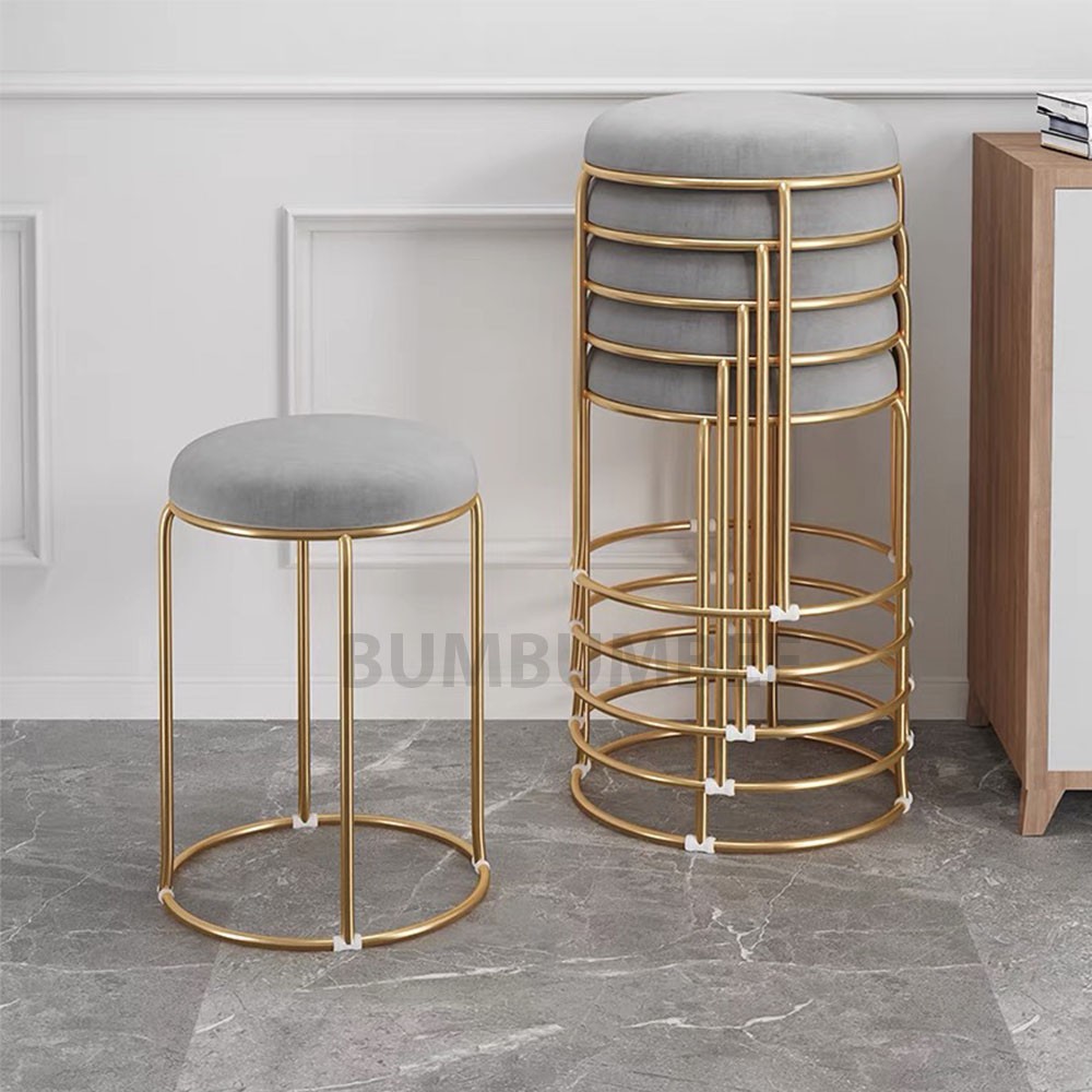 SALES Gold Stainless Steel Nordic Dressing Table Stool Makeup Stool Make up Chair Nordic Butterfly Dressin