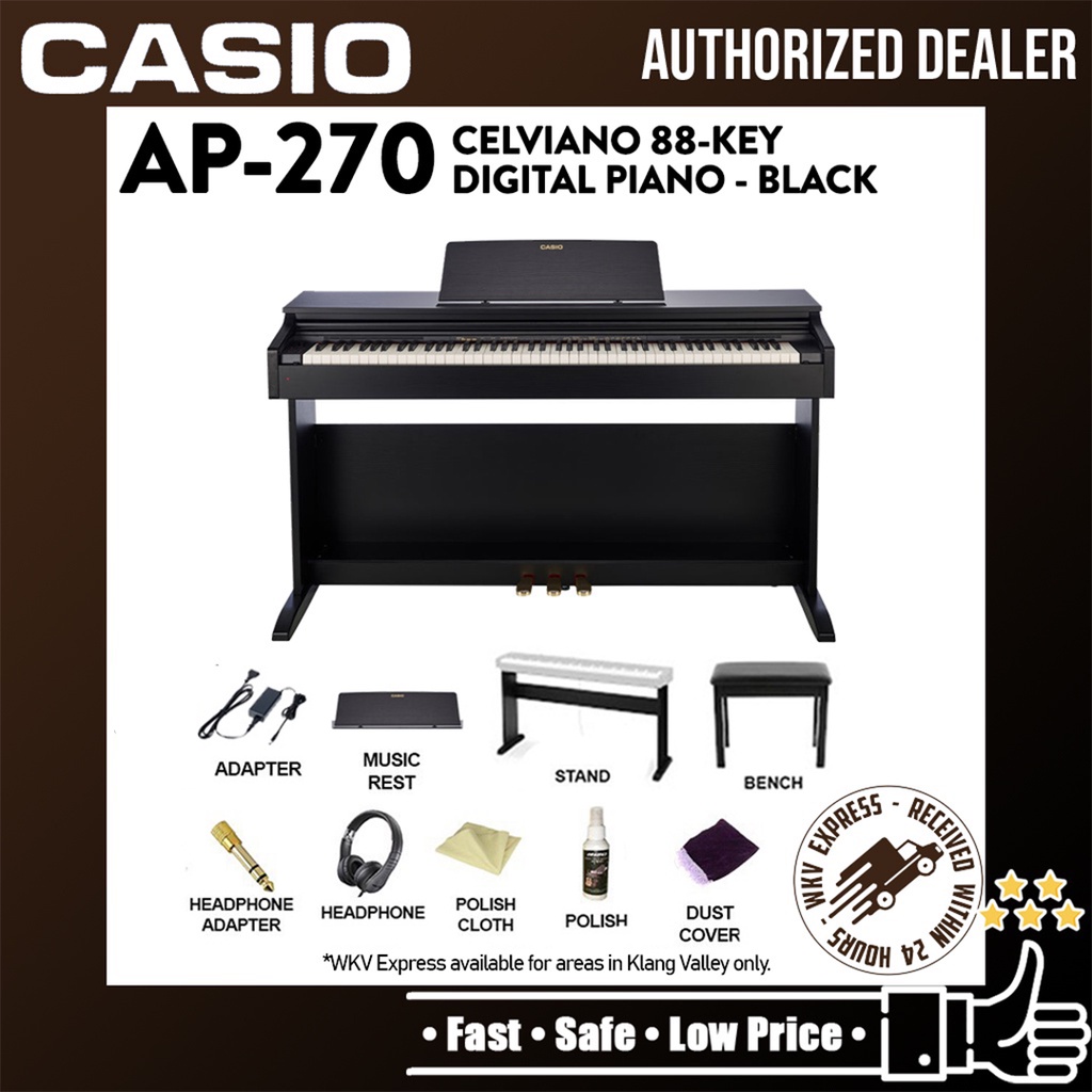 Casio Ap-270 Celviano 88-keys Digital Piano Package With Bench And 