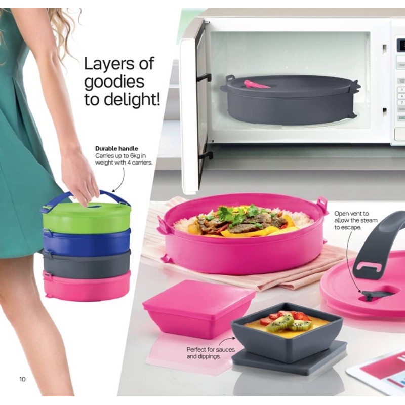 Tupperware Brand microwaveable Round Click To Go