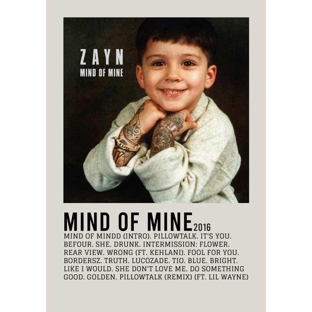 【READY STOCK】Poster Cover Album Mind of Mine by ZAYN MALIK