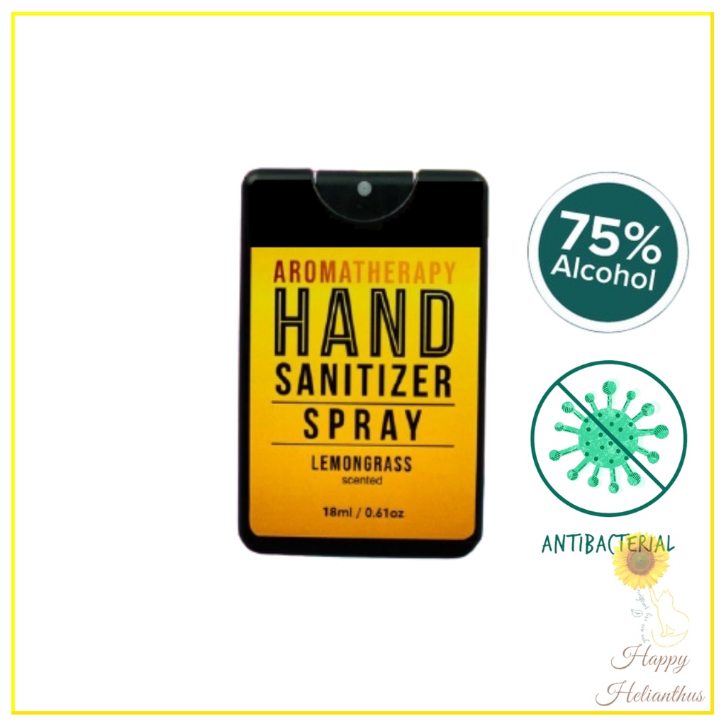 LemongrassScented Aromatherapy Hand Sanitizer Spray (18ml) Shopee