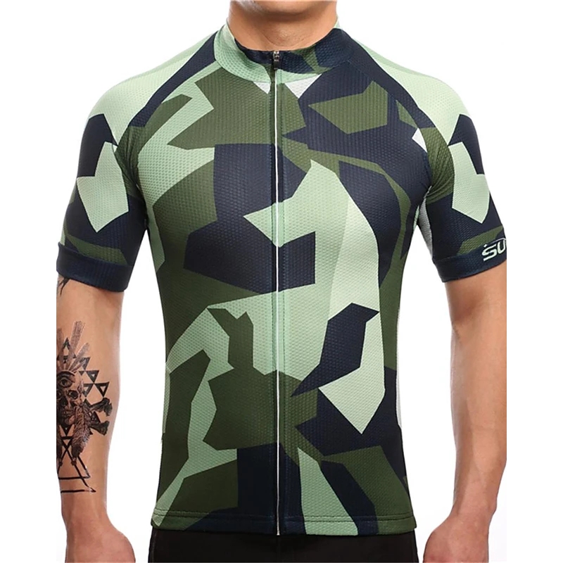 mens camo cycling jersey