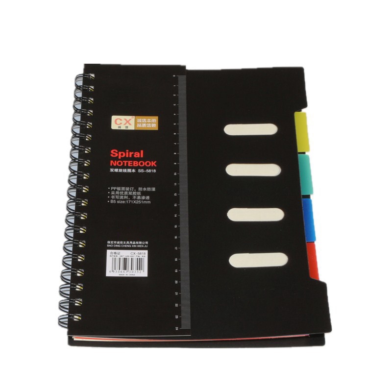 Spiral Notebook Plastic hardcover Handmade planner lined 180 pages