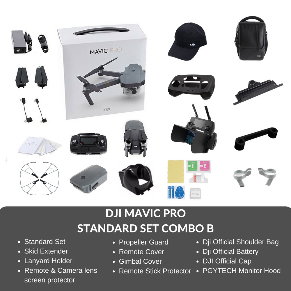 (Ready Stocks) DJI Mavic Pro Drone Standard Set COMBO B + FREE GIFT