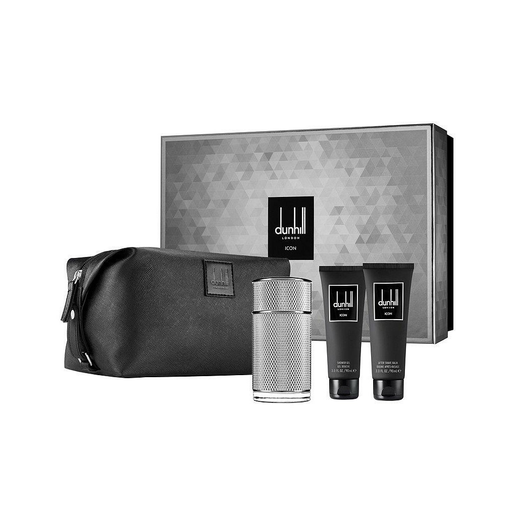 Dunhill Icon Perfume Men 100ml Perfume + 90ml Aftershave Balm + 90ml ...